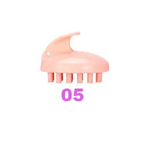 05 Orange Щетка для мытья ковра цельнокроеное платье спа для похудения Массажная щетка силикон головы массаж стиральная гребень-Шампунь Щетка для ванны душа - Цвет: 05 Orange