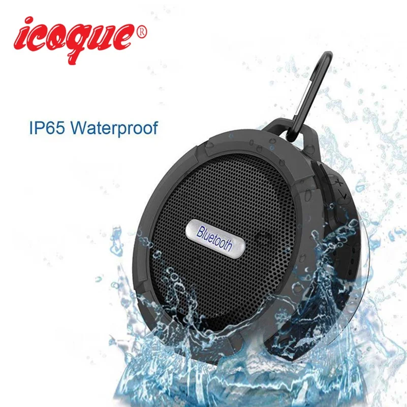 Icoque водонепроницаемый динамик Bluetooth Мини беспроводной сабвуфер с микрофоном для