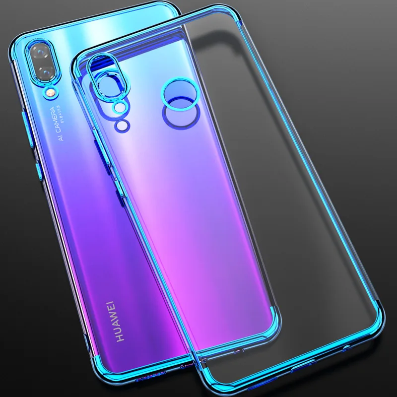 EXUNTON для huawei Honor V20 P Smart 2019 покрытие Мягкий противоударный ультра тонкий бампер