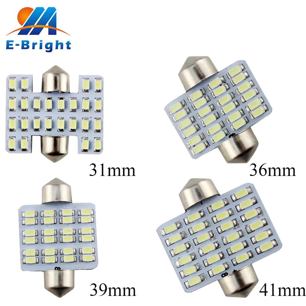 YM E Bright 10 шт./лот белый C5W 1206 24 SMD LED Свет Festoon купол салона автомобиля чтения двери