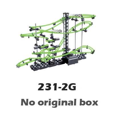 231 2 Glow no box 1000 см рельсовый Уровень 2 мрамор для бега и гонок горки Ночная светящаяся модель строительные Подарки Наборы стебля обучения Скалка Мяч Скульптура - Цвет: 231 2 Glow no box
