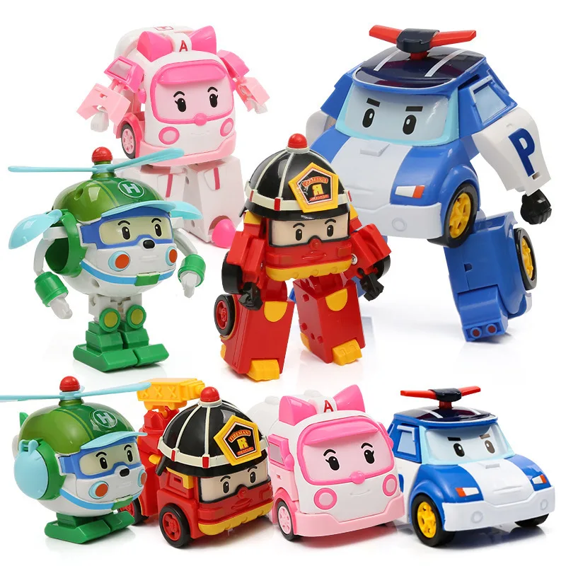 ROBOCAR POLI экшн игрушка фигурки аниме пожарная машина ручной деформации робот