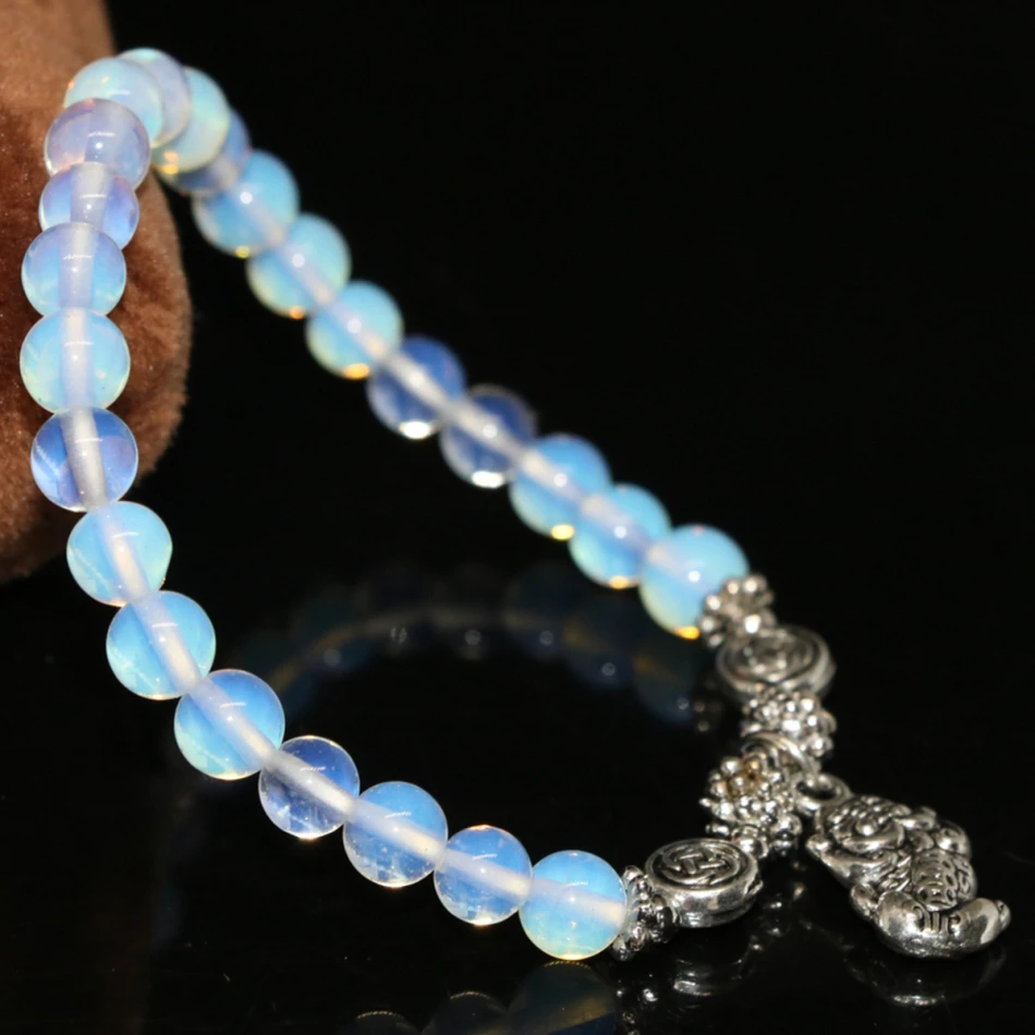 Бусины Из Белого опала и лунного камня 6 мм для вечерние стоятельного