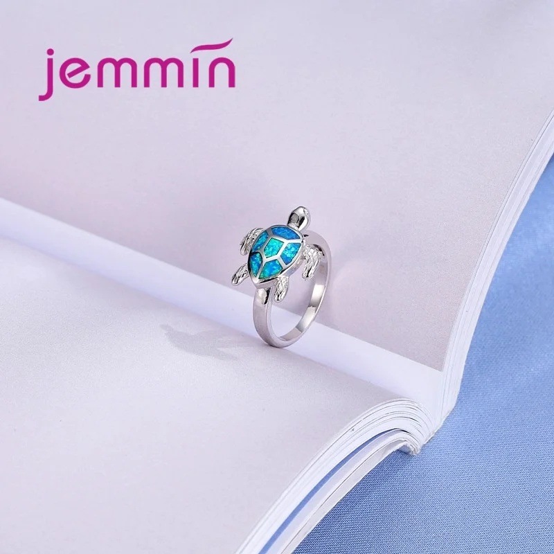 Высокое качество морские животные Черепаха узор Синий огненный опал вечерние