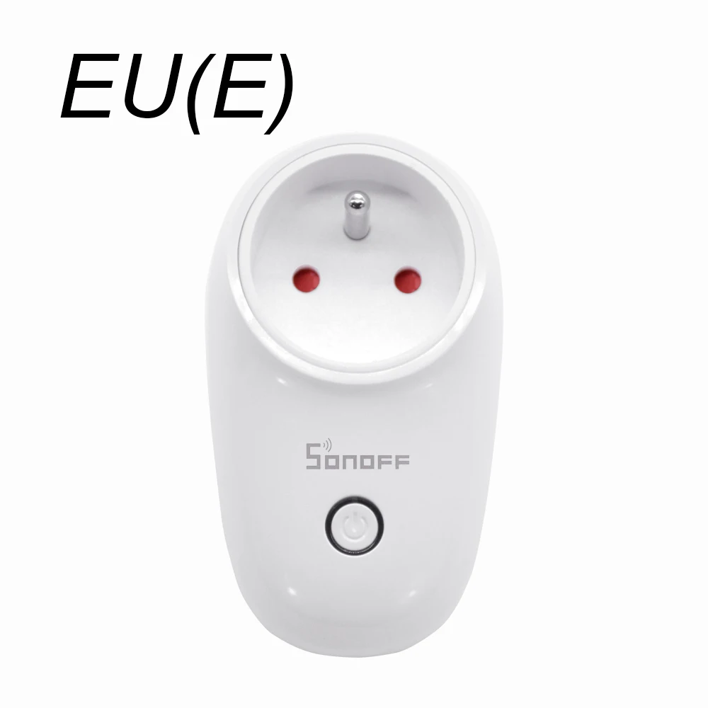 EU(E) Plug Sonoff Basic Sonoff S26 WiFi Беспроводная умная розетка CN/AU/EU/UK/US вилка умный дом переключатель розетки питания работает с Alexa Google - Цвет: EU(E) Plug