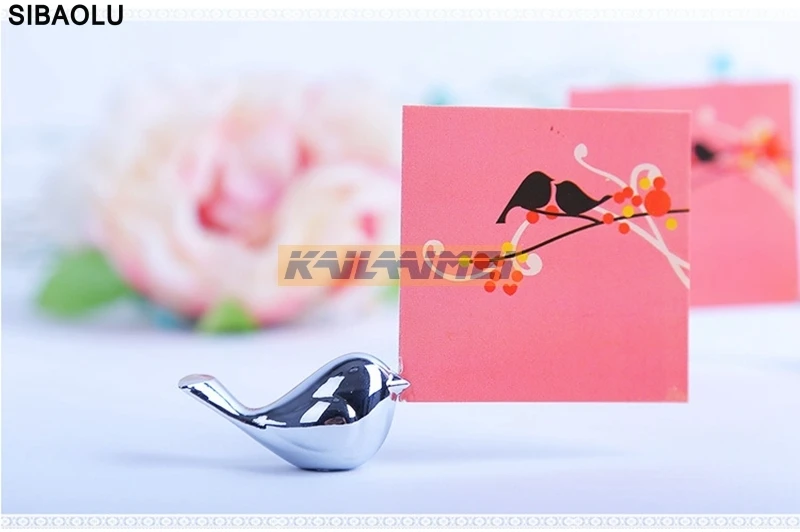 200 шт. новый дизайн любовь птица серебряные милый маленький свадьбы место