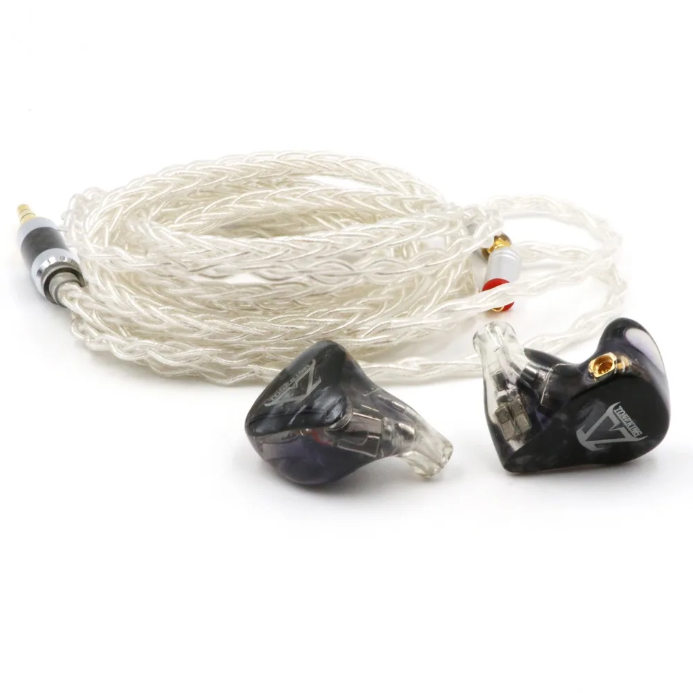 

TONEKING T88K Eight-Driver Per Channel Customized In-Ear Monitor Stereo Earphones With Copper Silver Mixed Braided 2.5/3.5 Cable