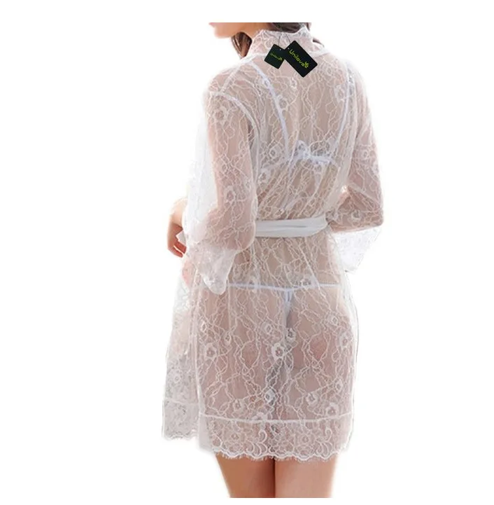 Женское прозрачное кружевное нижнее белье белый и черный цвета|babydoll sexy lingerie|sexy