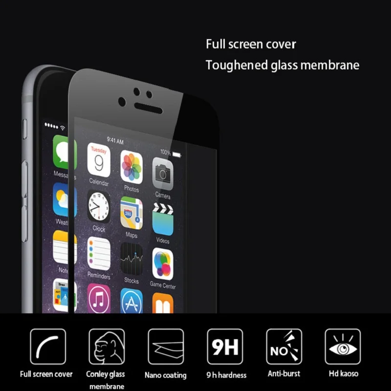 3D All-glass hard-edge tempered glass for iphone6/6s/7/8/8 plus phone screen protector Color film | Мобильные телефоны и