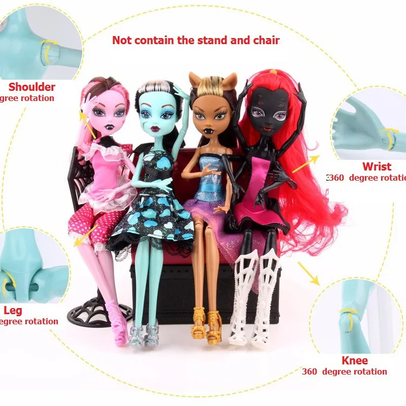 Высококачественные модные куклы монстры Draculaura/Clawdeen Wolf/ Frankie Stein / Black WYDOWNA Spider