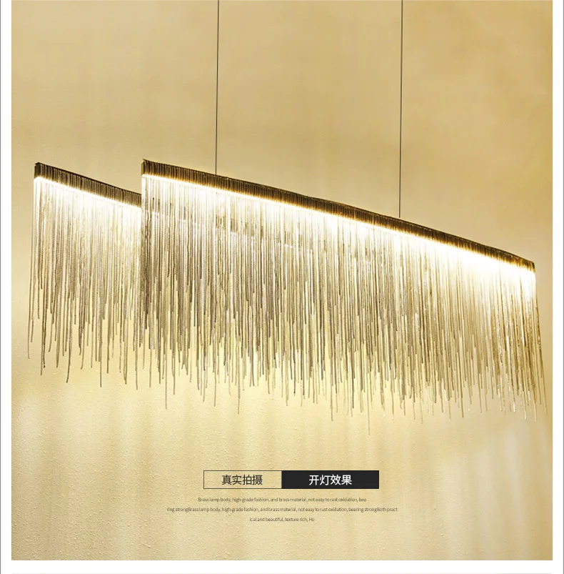 Подвесная лампа хромированная цепочка большая 100 см для столовой