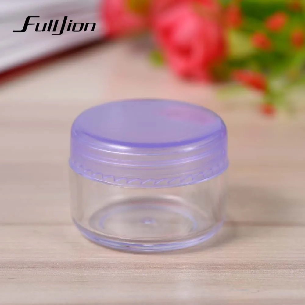 Fulljion 1 шт. прозрачная пустая банка для ногтей коробка стразов тени век лицо