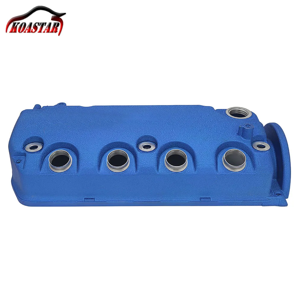 with logo blue Для Honda VTEC DOHC D-Series двигатель D15 D16Z6 D16Y8 красный синий крышка клапана двигателя алюминиевая матовая готовая крышка клапана двигателя - Цвет: with logo blue