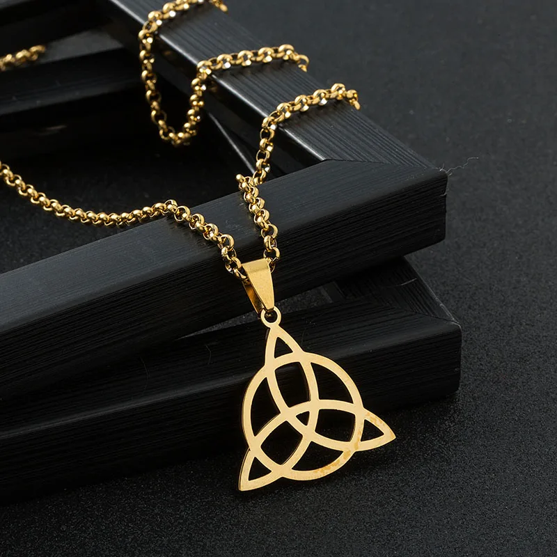ABAICER WICCA Треугольники руны викингов ювелирные изделия кельтский узлов ожерелья и