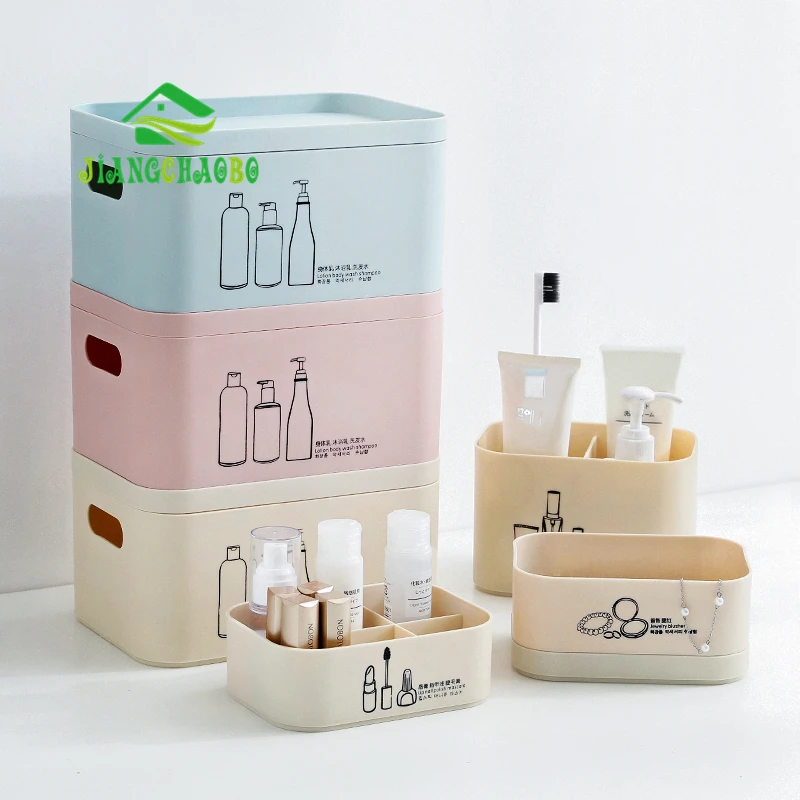 Cosmetics Storage Box Desktop Remote Control Finishing Plastic Simple Dressing Table Jewelry Lipstick Debris | Дом и сад