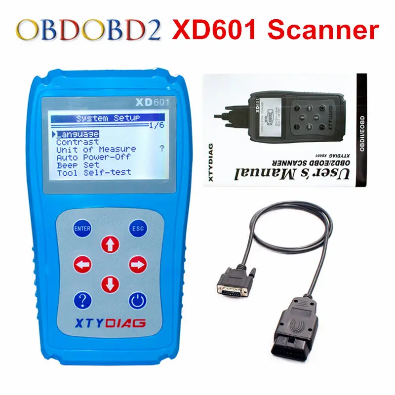 Новейший диагностический сканер XD601 OBD2 OBDII EOBD автоматический считыватель кодов