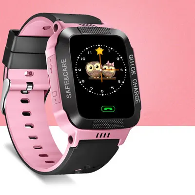 pink black Смарт-часы Facebook для детей, безопасные LBS SOS камера, SIM вызов, детские наручные часы, водонепроницаемый подарок для детей, gps PK DZ09 A1, для мужчин и женщин - Цвет: pink black