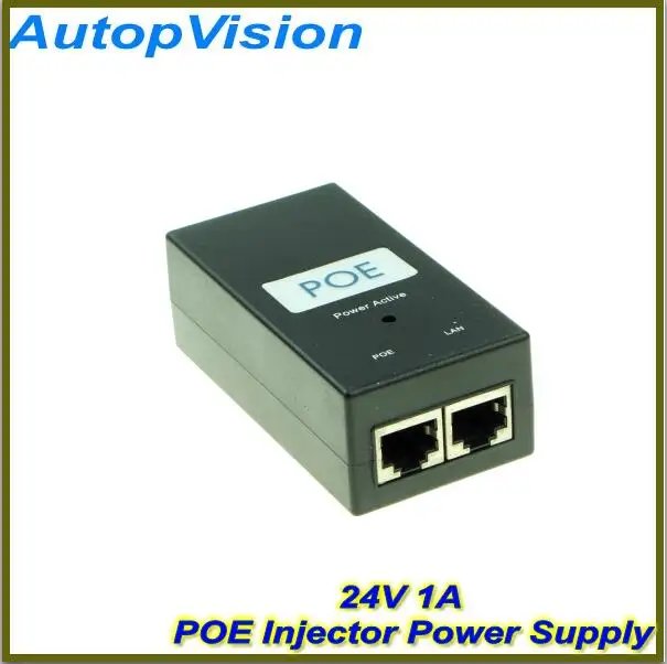 10PCS free shipping! Desktop POE Injector 10/100Mbps Power Supply Input 100V-240V Output 24V 1A