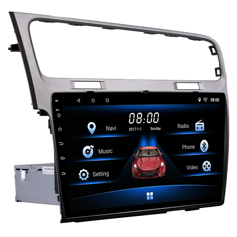 Автомобильный мультимедийный плеер 1 Din Android 7 автомобильный DVD для VW/Volkswagen Golf 2013 2015