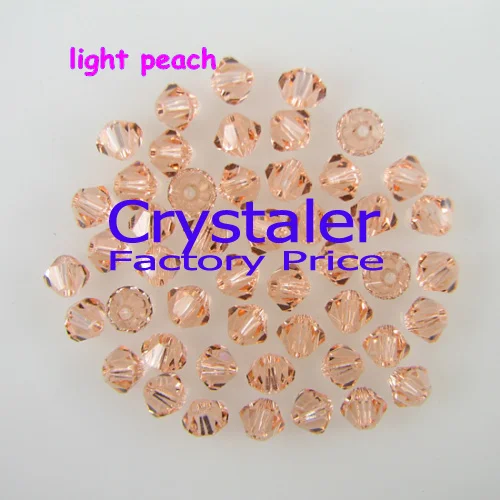 K9 Crystal 5301 # класса AAAA светильник лый персиковый цвет 3 мм 4 6 8 стеклянные биконусные