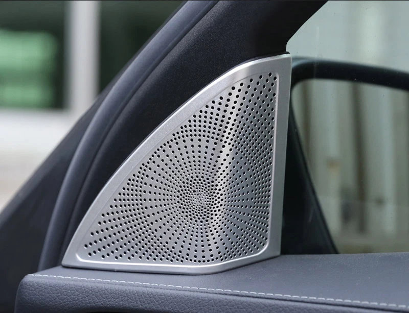 

For Mercedes Benz C Class W205 C180 C200 2015-2017 Aluminum Alloy Car Door Tweeters Loud Speaker Cover Trim Auto Accessories