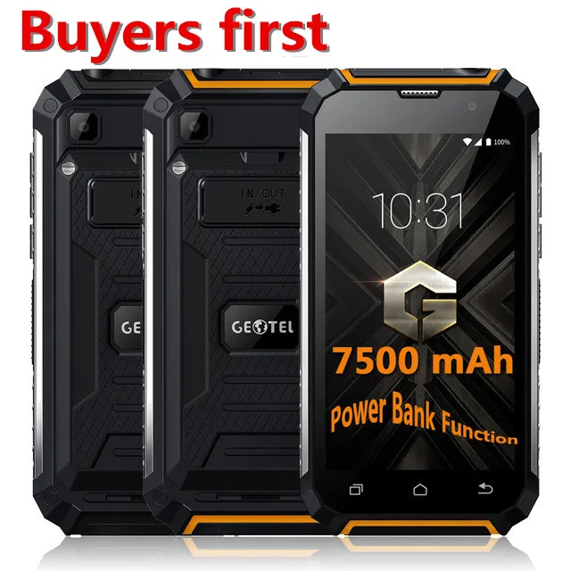 Смартфон Geotel G1 3G 7500 мАч Android 7 0 четырёхъядерный процессор MTK6580A 2 Гб ОЗУ 16 ПЗУ 5 дюйма