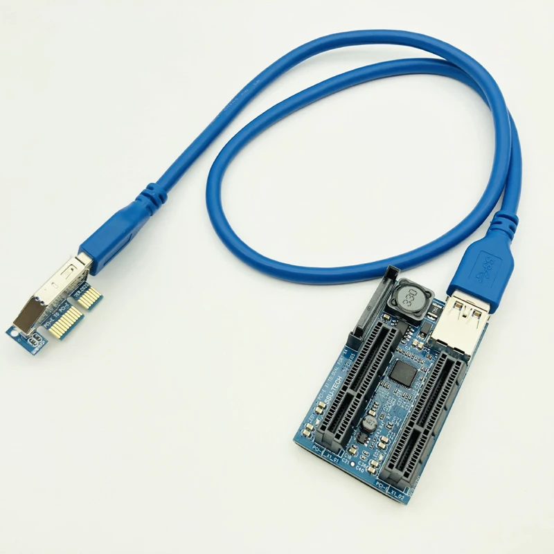 Добавить на карту PCI Express USB 3,0 адаптер Raiser PC компоненты удлинитель Кабель-соединитель карта pci-e стойка PCI E Riser для видеокарты