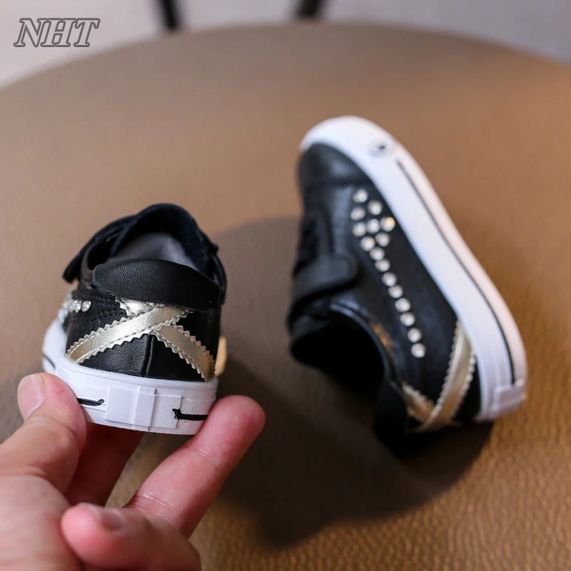 Обувь высокого качества для маленьких детей - роскошные бриллиантовые кроссовки для девочек и мальчиков, дети в школу и детский сад.
