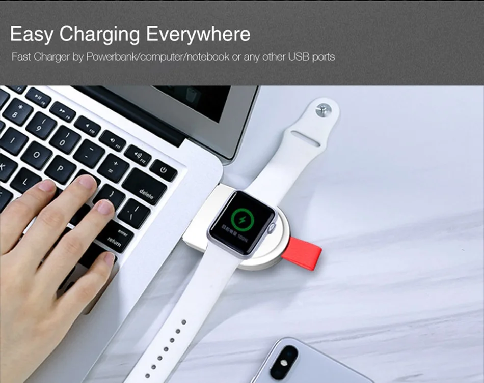 KISSCASE Беспроводное зарядное устройство для Apple Watch 4 3 2 1 зарядное устройство портативный адаптер для Apple Watch 4 3 Зарядное устройство Док-станция Snel Lader зарядное устройство
