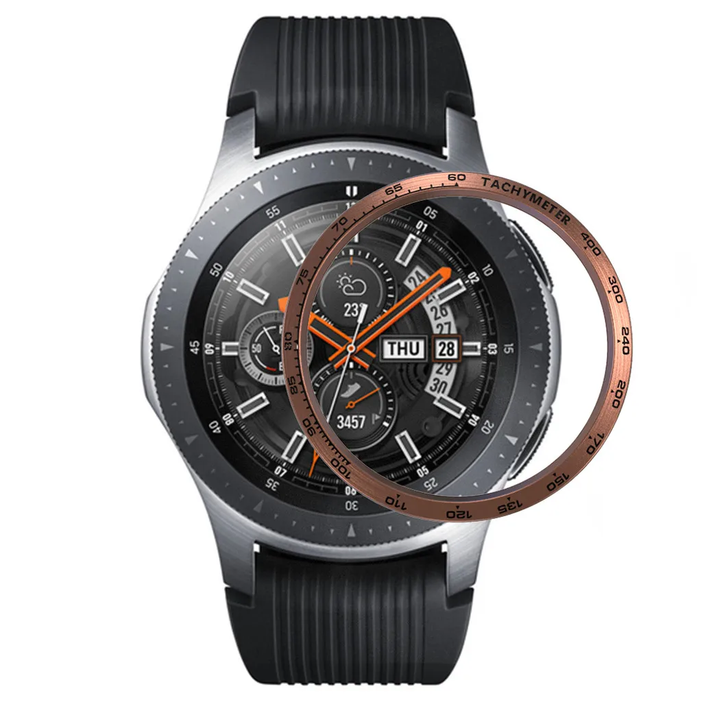 Для samsung Galaxy Watch 42/46 мм рамка кольцо клейкая крышка против царапин Металл Нержавеющая сталь Смарт часы аксессуары#531