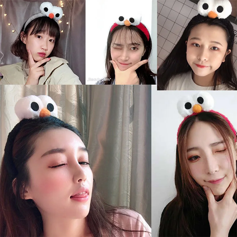 Женский обруч для волос seame Street Elmo креативная повязка из кораллового флиса с