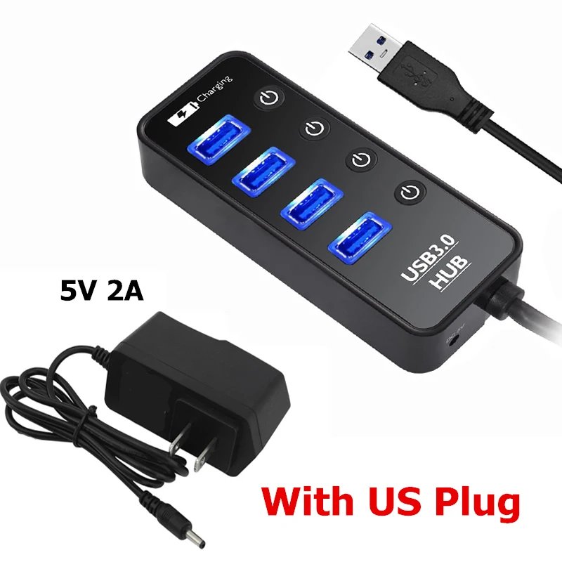 USB 3,0 концентратор Мульти USB разветвитель 7 USB3.0 порт с USB портом зарядки телефона для MacBook Air Pro PC Компьютерные аксессуары usb-хаб 3,0