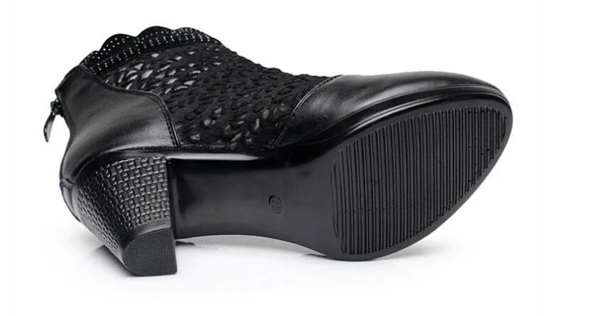 Женские черные ботильоны из натуральной кожи на шнурках осень и весну 2019|ankle boots for