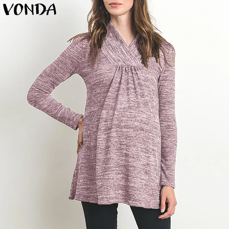 VONDA 2020 Весна Осень Одежда для беременных женщин повседневные свободные блузки с