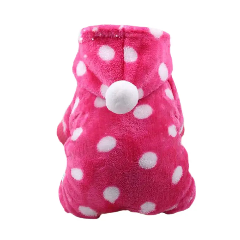 Комбинезон для собак из кораллового флиса теплая зимняя Пижама домашних