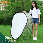5 в 1, портативный складной овальный отражатель для фотосъемки, 90x120 см
