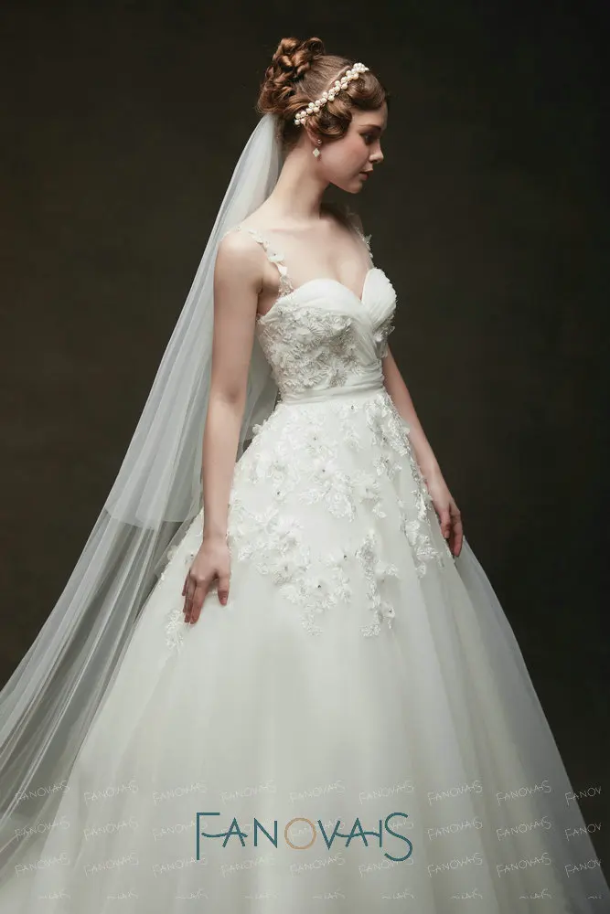 Старинные Тюль Свадебные Платья Бальные Кружева Vestido De Novia Robe Mariage Кристалл