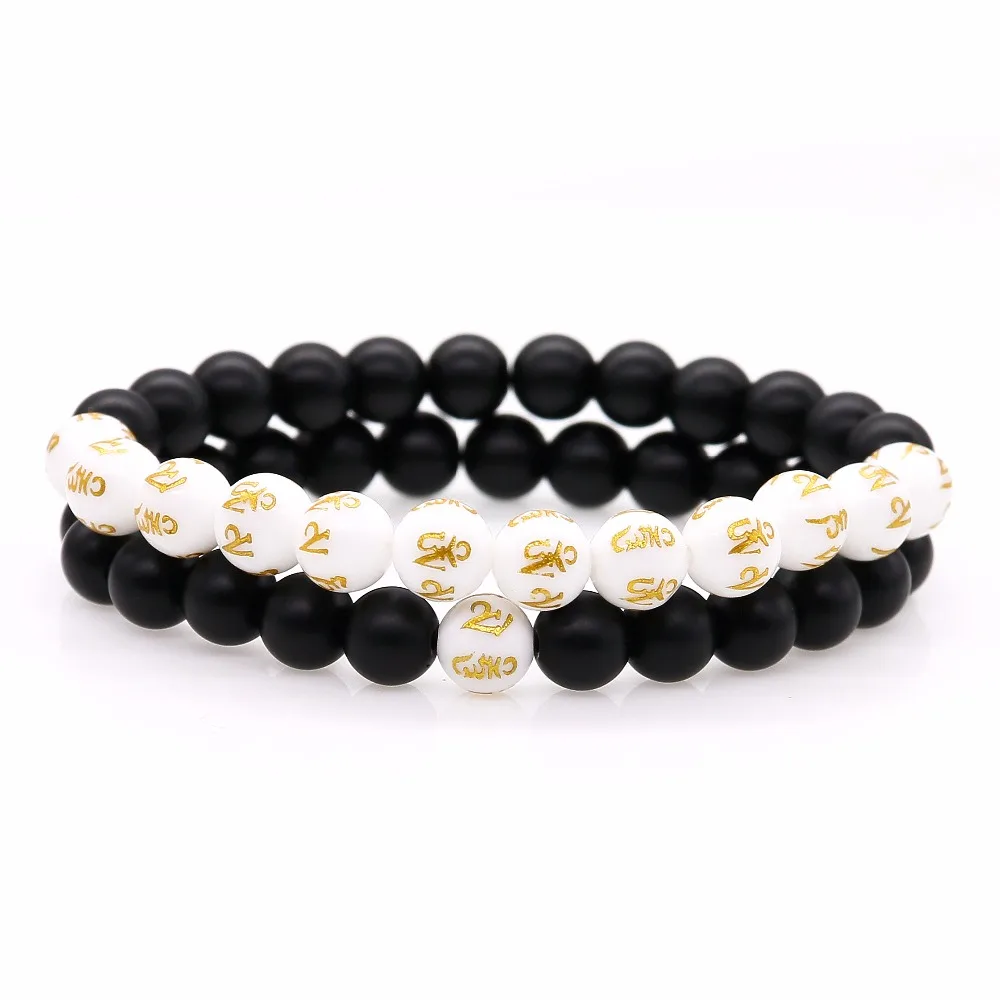 Буддийские четки 8 мм бусины из камня для молитвы браслет Будды на удачу с