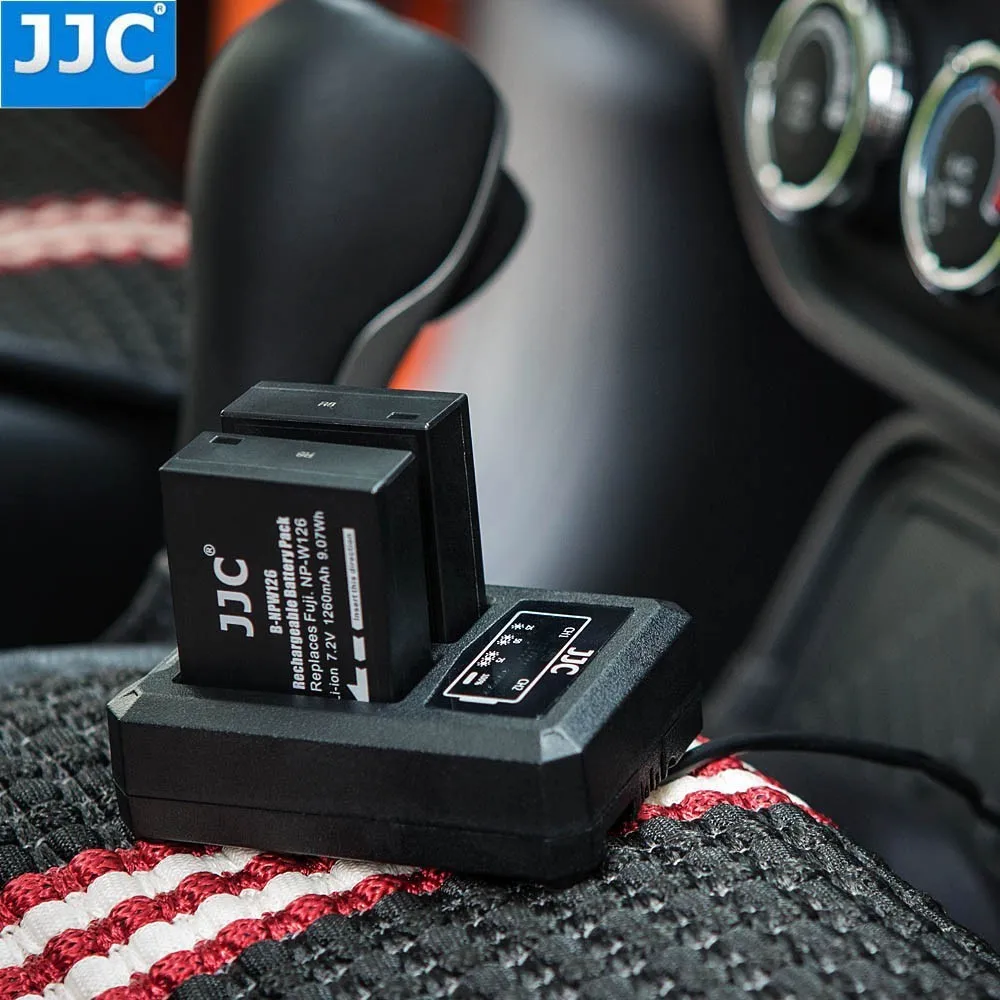 JJC USB Dual Батарея путешествия Зарядное устройство для цифровой фотокамеры Fuji Fujifilm NP-W126 NP-W126S X-T3 X100F X-H1 X-Pro2 X-Pro1 X-T2 X-T1 X-T30 X-T20