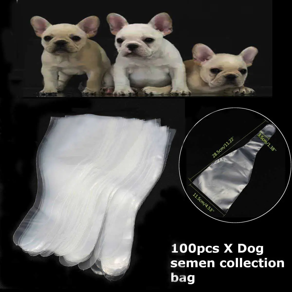 Горячая 100 шт Canine Semen Коллекция сумка рукава собака искусственная осеменение ножницы