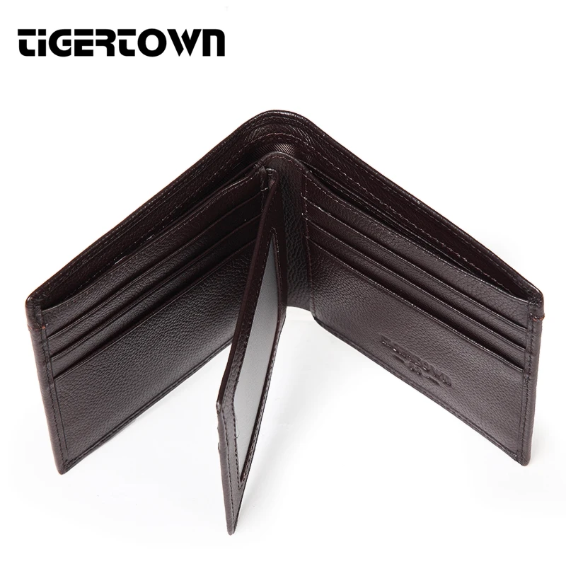 Мужская деловая сумка TIGERTOWN из натуральной воловьей кожи короткий кошелек клатч