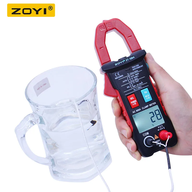 ZOYI цифровой токоизмерительный прибор мультиметр с автоматическим диапазоном