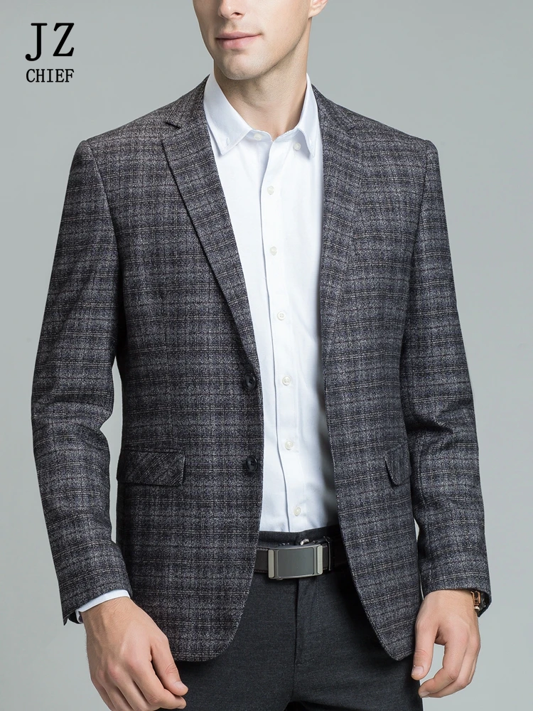 Элегантный пиджак Для мужчин Блейзер конструкции Твид пиджаки Slim Fit Повседневное