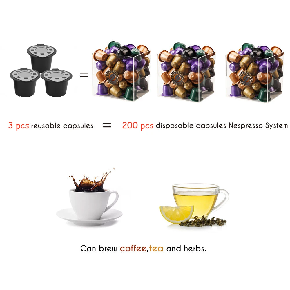 ICafilasReusable совместим с фильтром для кофемашины Nespresso капсула Кофе машина