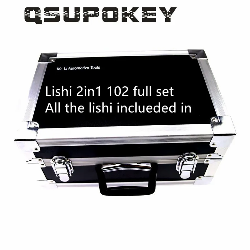 Qsupokey подлинный Lishi 32 шт. 102 шт./компл. 2 в 1 для изготовления ключей 32 комплект или 102 полный набор инструментов для ремонта для автомобиля замок