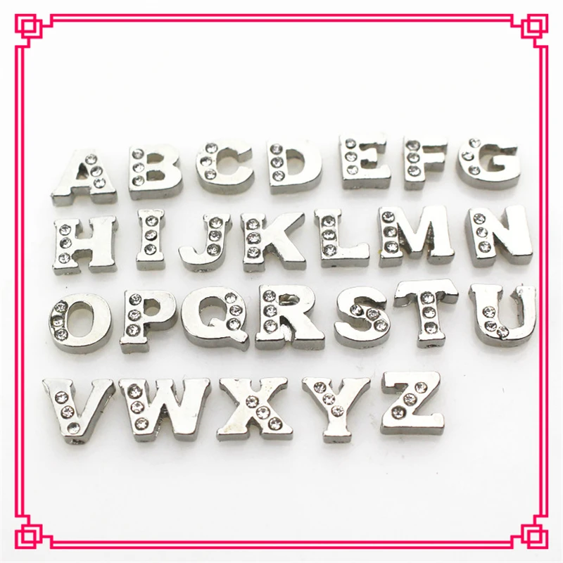 

Wholesale 130pcs/lot Crystal Mix 26 Alphabet A-Z letters Floating Charms Living Glass Memory Lockets DIY Jewelry Charms