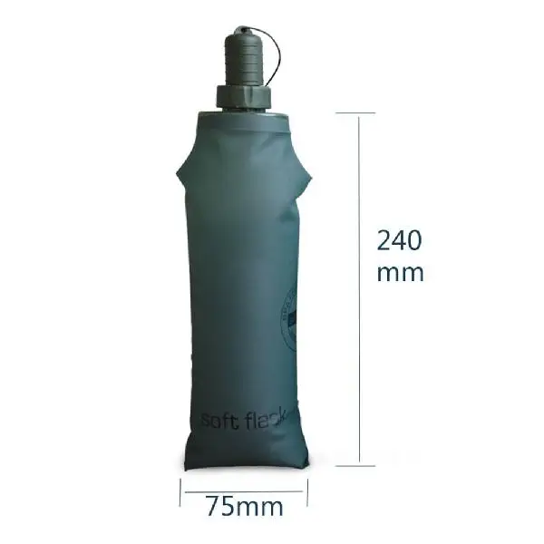 Army green 250ML LumiParty Мягкая силиконовая складная сумка для бутылки воды портативные спортивные принадлежности для активного отдыха походная мягкая колба для кемпинга верблюжья сумка для воды - Цвет: Army green 250ML