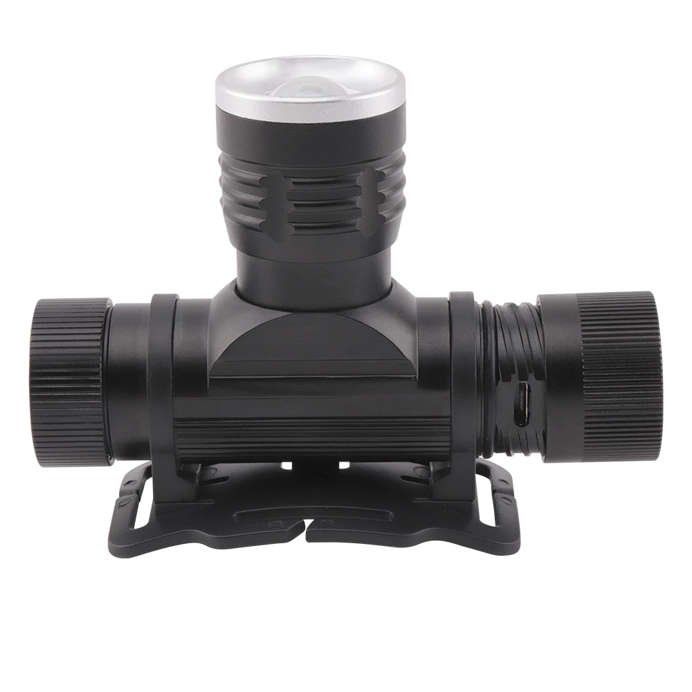 BORUiT налобный фонарь с зумом светодиодный 1000LM XML T6 3-режим фар Mirco USB зарядка налобный фонарь 18650 Перезаряжаемые PCB Батарея свет