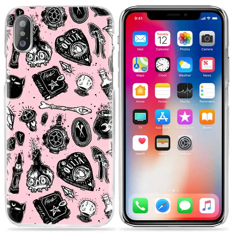 Чехол для iPhone XS Max XR X 10 7S 8 6 6S Plus 5S SE 5 4S 4 5C 11 Прозрачный жесткий пластиковый чехол для телефона