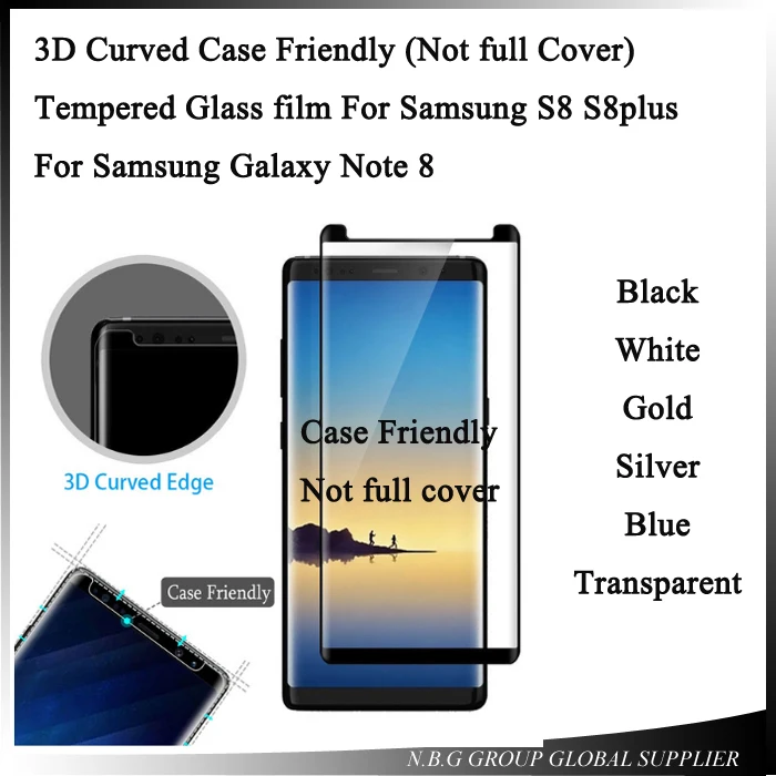 3D изогнутый защитный чехол из закаленного стекла для Samsung Galaxy S8 plus Note 8|Защитные